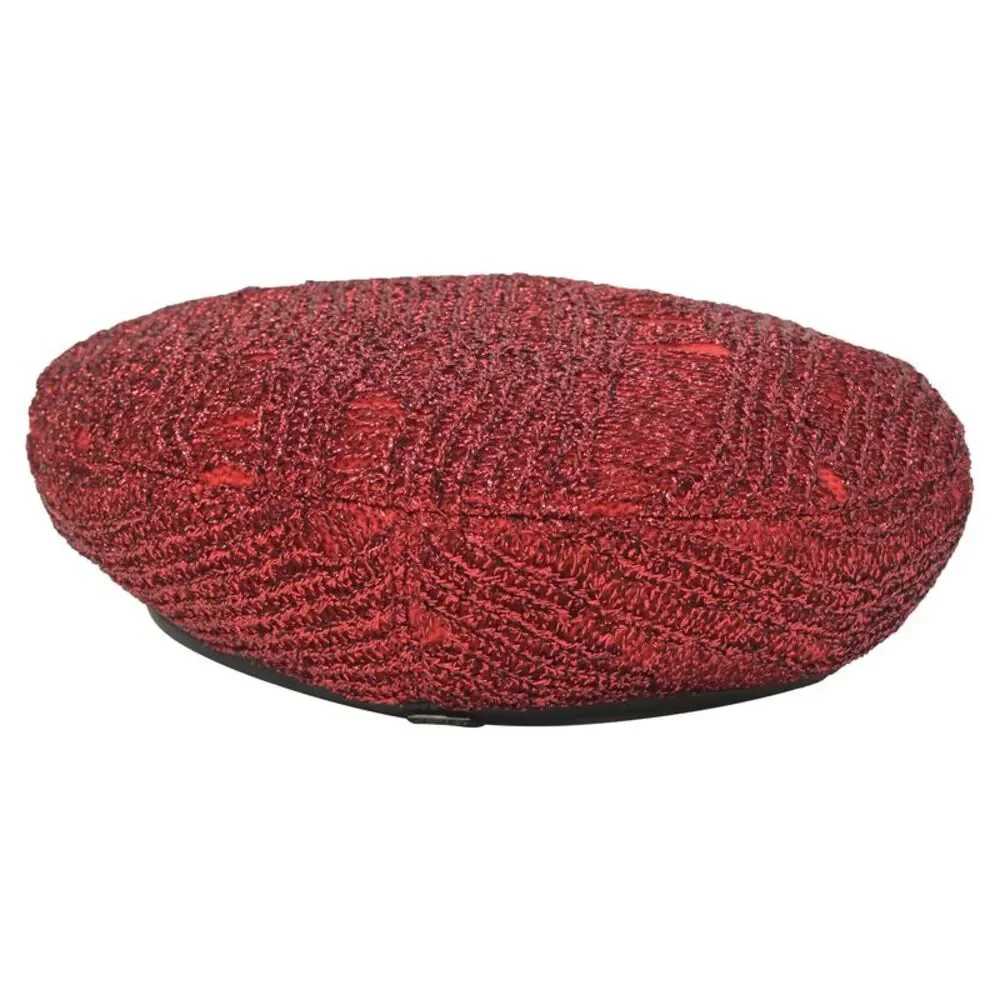 Eugenia Kim Solid Beret in Red Tweed